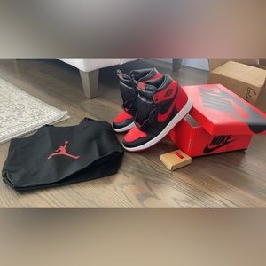 Jordan one highs satin red